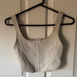 Aritzia Corset Cropped Tank Top